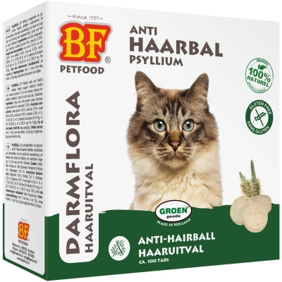 Afbeelding van 16x BF Petfood Anti Haarbal Tabletten 100 stuks