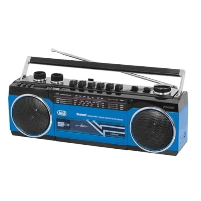 Afbeelding van Trevi RR 501 BT Stereo Boombox draagbaar Bluetooth, USB, SD, MP3, blauw