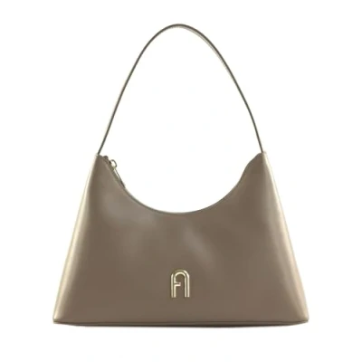 Afbeelding van FURLA Leren Schoudertas Diamante Shoulder Bag Mauve