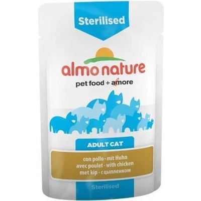 Afbeelding van Almo Nature Sterilised Natvoer 30 x 70 gram Kip