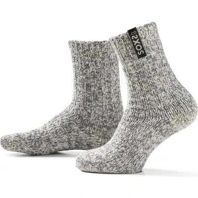 Afbeelding van SOXS® SOX3126 Wollen sokken Grijs Kuithoogte Maat 42 46 Jet Black label