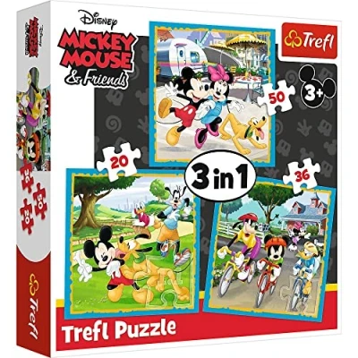 Afbeelding van Trefl, Puzzel, Disney Mickey Mouse en Vrienden, 20 50 elementen, 3 Sets, voor kinderen vanaf jaar