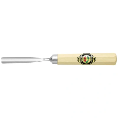 Afbeelding van Kirschen 3208004 Kerfsnijbeitel met wit beukenhandvat recht, medium holt Beitel