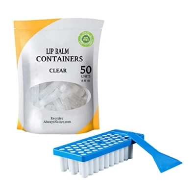 Afbeelding van Containers Lege Tube, Lip Balm Container Tray Kit met vultablet en spatel, 50 Clear Crafting voor vrouwen meisjes DIY lippenstift zelfgemaakte lippenbalsem