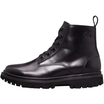 Afbeelding van Calvin Klein Jeans EVA BOOT MID Laceup Korte laarzen, Dames, Maat: 40, Triple black Leer