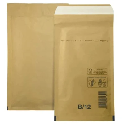 Afbeelding van Netuno 10 stuks noppenenveloppe B2 140x225mm bruin gewatteerde gerecyclede scheurvaste verzendzak met luchtfolie