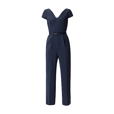 Afbeelding van comma jumpsuit donkerblauw