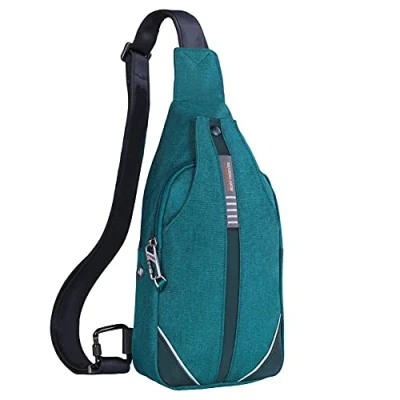 Afbeelding van Waterfly anti diefstal rugzak, crossbody draagzak, kleine multifunctionele dagrugzak voor heren en dames, Pauw Blauw, 30*18*5cm