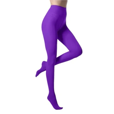 Afbeelding van Malustar Panty voor dames, 40 denier gekleurd, zachte en rekbare semi ondoorzichtige panty, Paars, S L