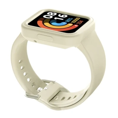 Afbeelding van Siliconen band met case Beige Xiaomi Redmi Watch 2 (Lite)