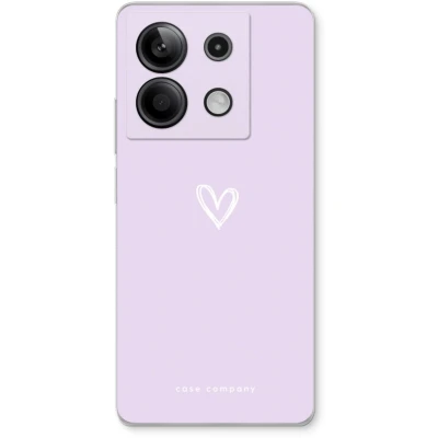 Afbeelding van Case Company® hoesje geschikt voor Xiaomi Redmi Note 13 5G Klein hartje paars Soft Cover Telefoonhoesje Bescherming aan alle Kanten en Schermrand