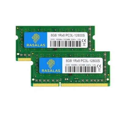 Afbeelding van Rasalas 16 GB Kit (2 x 8 GB) 1Rx8 PC3L 12800S DDR3L 1600MHz SODIMM DDR3 RAM 1.35V CL11 204 Pin PC3 12800 Draagbaar geheugen