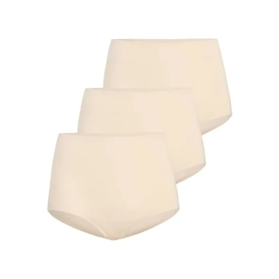 Afbeelding van Teyli Dames slip bamboe onderbroeken Ori 3 pack, beige, 3XL grote maten