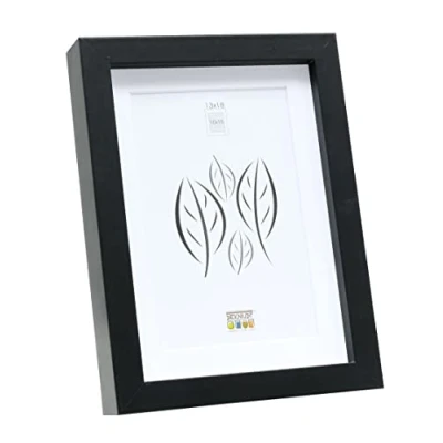 Afbeelding van Deknudt Frames fotolijst zwart met passe partout 10x15 / 13x18 cm