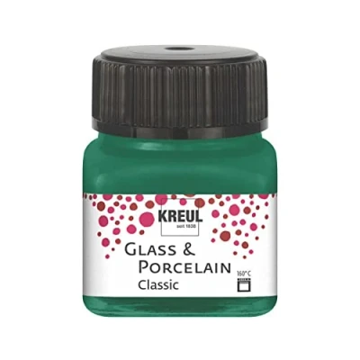 Afbeelding van Glasverf Porseleinverf Donkergroen Classic Glazuur look Kreul 20 ml