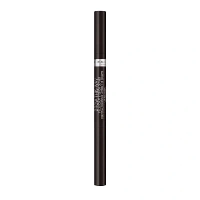 Afbeelding van Rimmel Brow This Way Fill &amp; Sculpt Wenkbrauwpotlood 004 Soft Black