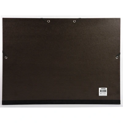 Afbeelding van Exacompta Ref 548000E Kraft Portfolio met elastische band 320 x 450mm groot, geschikt voor A3 documenten, bandsluitingen, gelamineerd karton zwart