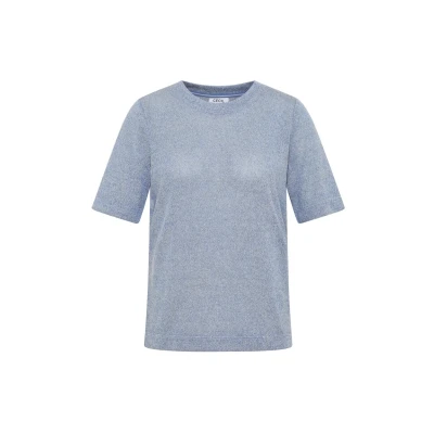 Afbeelding van Cecil Tshirt basic, Dames, Maat: Large, Blau