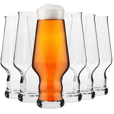 Afbeelding van KROSNO Bier Glazen Tarweglazen Set van 6 400 ml Splendour Collectie Perfect voor Thuis, Restaurants en Feesten Vaatwasser Veilig