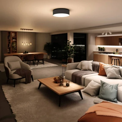 Afbeelding van Müller Licht tint LED plafondlamp Malea, RGB, CCT, taupe