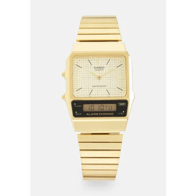 Afbeelding van Casio Collection AQ 800EG 9AEF horloge Quartz horloges GoudkleurWit