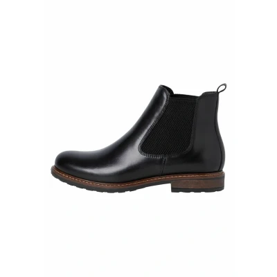 Afbeelding van Tamaris Korte laarzen, Dames, Maat: 39, Black leather Leer