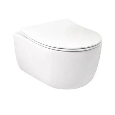 Afbeelding van Plieger Kansas Compact randloos toilet met softclose &amp; quick release slimme zitting wit