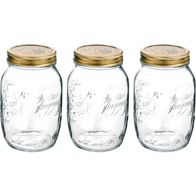 Afbeelding van Bormioli Rocco Weckpotten Quattro Stagioni 1L 3 stuks
