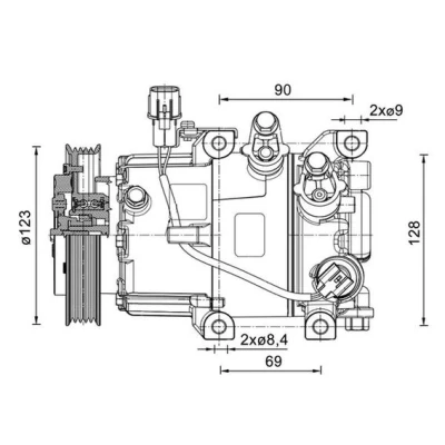 Afbeelding van Mahle Original Airco compressor ACP 1465 000P