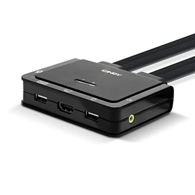Afbeelding van LINDY 42345 KVM switch HDMI Muis, Toetsenbord 4096 x 2160 Pixel