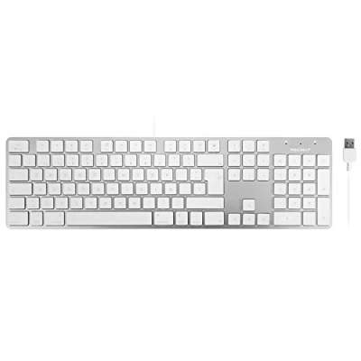Afbeelding van Macally SLIMKEYPROA ES 104 toetsen ultra slank en full size USB toetsenbord voor Mac Spaans
