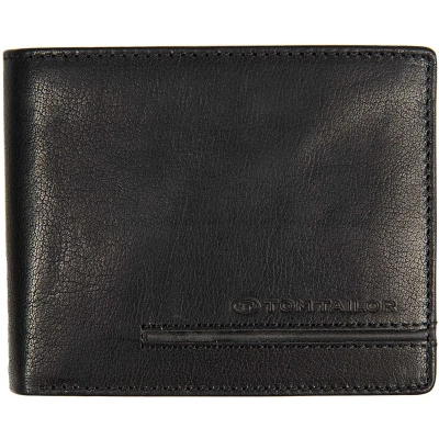 Afbeelding van TOM TAILOR portemonnee Devon Horizontal Wallet Black zwart