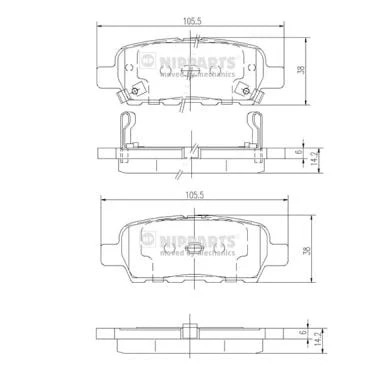 Afbeelding van Nipparts Remblokset J3611044