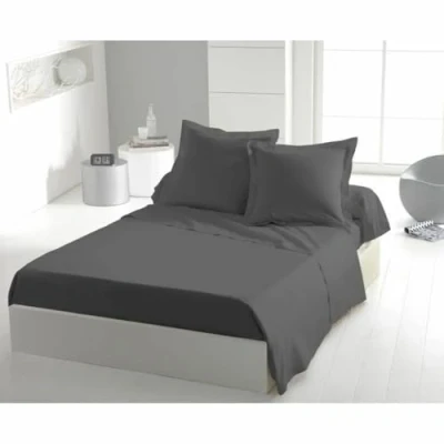 Afbeelding van Set beddengoed HOME LINGE PASSION Flat sheet Grijs Eenpersoonsbed 180 x 290 cm