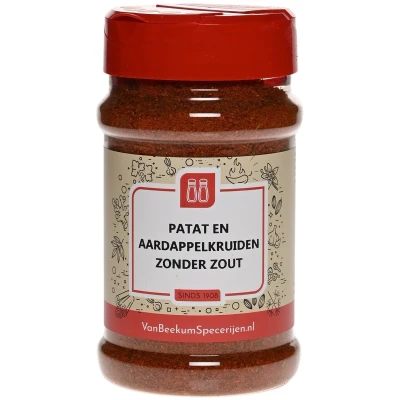 Afbeelding van Van Beekum Specerijen Patat &amp; Aardappelkruiden Zonder Zout Strooibus 185 Gram