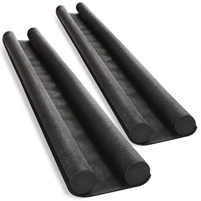 Afbeelding van COM FOUR® 2x tochtstopper voor de deur deurbodemafdichting met dubbele afdichting bescherming tegen tocht en geluid 86 cm