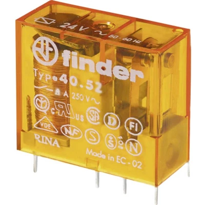 Afbeelding van Finder 40.52.8.024.0000 Printrelais 24 V/AC 8 A 2x wisselcontact 1 stuk(s)