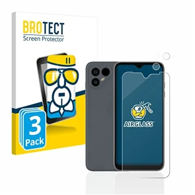 Afbeelding van BROTECT Screenprotector voor Fairphone 4 (Voor+Camera) Folie Beschermfolie Beschermglas transparant (3 Stuks)