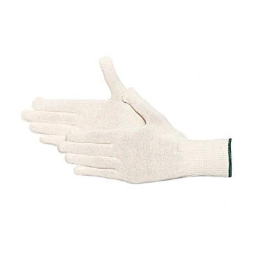 Afbeelding van Jah 2183 katoenen gebreide handschoenen 12 paar dun natuur maat 8