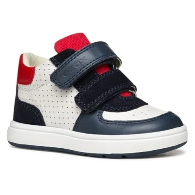Afbeelding van Geox Sneakers laag voor kinderen, Maat: 26, White navy Leer en textiel
