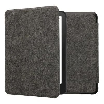 Afbeelding van kwmobile hoes geschikt voor Amazon Kindle Paperwhite (2024)/Colorsoft e reader beschermhoes van vilt donkergrijs
