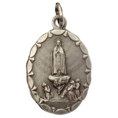 Afbeelding van Madonna van Fatima Medaille (Onze Lieve Vrouw Fatima) ovale vorm 100% gemaakt in Italië De patroonheiligen medailles