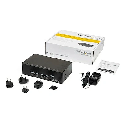 Afbeelding van StarTech.com 4 poorts Dual DisplayPort KVM switch 4K 60Hz