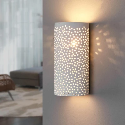 Afbeelding van Lindby LED plafondlamp 1licht gips, metaal H: 24 cm E14 wit