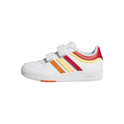 Afbeelding van adidas Uniseks Kind HOOPS 4.0 SHOES, ftwr white/better scarlet/flash orange, 28 EU