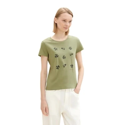 Afbeelding van TOM TAILOR Denim T shirt voor dames, 18938 Greyish Green, XXL