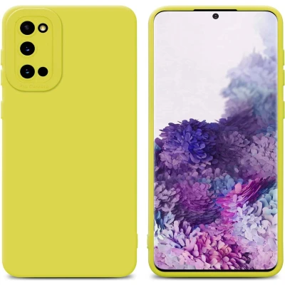 Afbeelding van Cadorabo Hoesje geschikt voor Samsung Galaxy S20 in FLUID GEEL Beschermhoes TPU silicone Cover Case