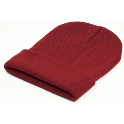 Afbeelding van Muts Beanie Winter Koud Warm Mode Donker rood Beanies Wintermuts Heatkeeper Mutsen Damesmutsen Herenmutsen