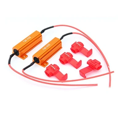Afbeelding van Taikuwu 2 laadweerstanden 50 W 6Ω met snelklemmen decoder led koplamp/knipperlichten/mistlampen, hyperflitsoplossing en CANBUS fouten