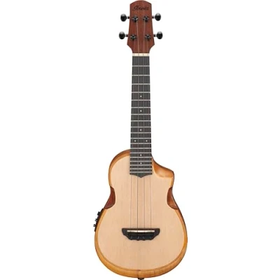 Afbeelding van Ibanez AUC10E Open Pore Natural elektrisch akoestische concert ukelele met gigbag